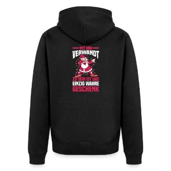 Archery Archery Archery - Unisex Premium Organic Zip Hoodie - black - Back - Nico (187cm)
