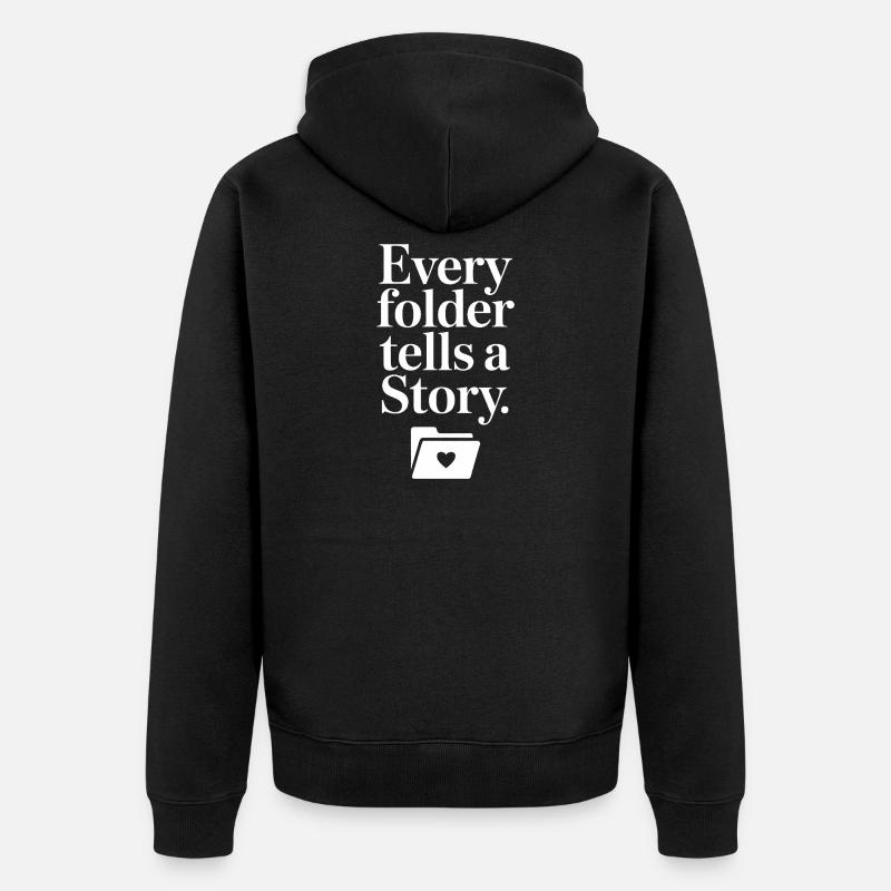 Histoires de dossiers : Monochrome - Veste à capuche bio Premium Unisexe - noir