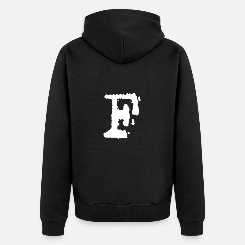 F - Unisex Premium Bio Zip Hoodie - Schwarz