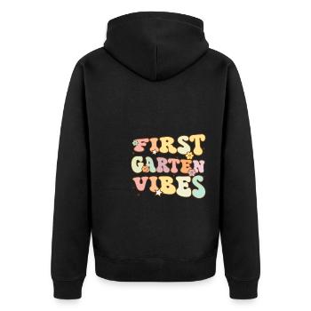 Back To School First Grade Vibes Student Teacher - Unisex Premium Organic Zip Hoodie - black - Back - Nico (187cm)