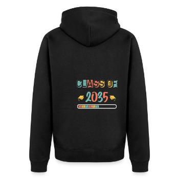 Class Of 2035 First Day Of School Grow With Me - Unisex Premium Organic Zip Hoodie - black - Back - Nico (187cm)