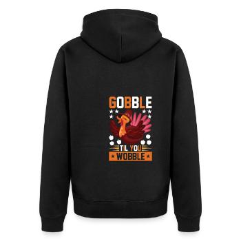 Gobble Til You Wobble Shirt Baby Outfit Toddler - Veste à capuche bio Premium Unisexe - noir - Dos - Nico (187cm)