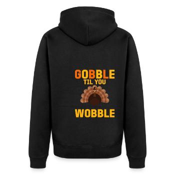 Gobble Til You Wobble Shirt Baby Outfit Toddler - Veste à capuche bio Premium Unisexe - noir - Dos - Nico (187cm)