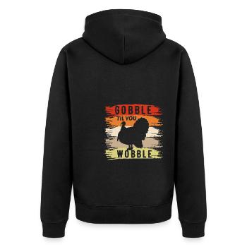 Gobble Til You Wobble Shirt Baby Outfit Toddler - Veste à capuche bio Premium Unisexe - noir - Dos - Nico (187cm)