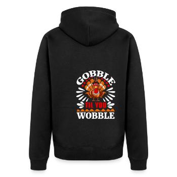 Gobble Til You Wobble Shirt Baby Outfit Toddler - Veste à capuche bio Premium Unisexe - noir - Dos - Nico (187cm)