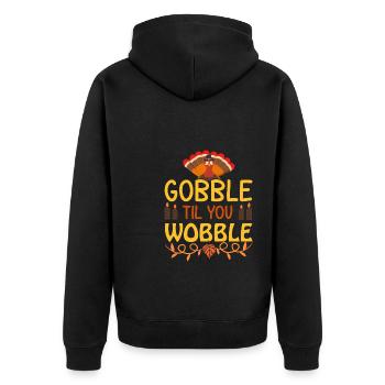 Gobble Til You Wobble Shirt Baby Outfit Toddler - Veste à capuche bio Premium Unisexe - noir - Dos - Nico (187cm)
