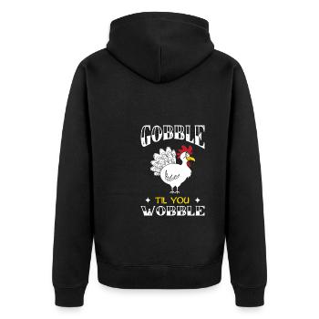Gobble Til You Wobble Shirt Baby Outfit Toddler - Veste à capuche bio Premium Unisexe - noir - Dos - Nico (187cm)