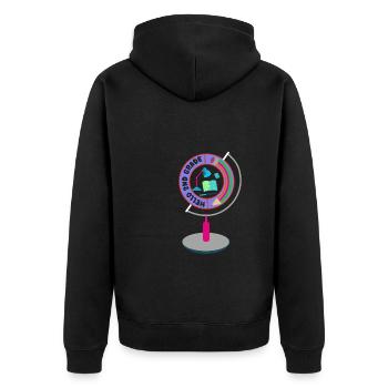 Zweite Klasse Rainbow Girls Jungen Lehrerteam 2. - Unisex Premium Bio Zip Hoodie - Schwarz - Hinten - Nico (187cm)