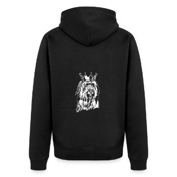 Wäller Krone Chiens Chiens Wilsigns - Veste à capuche bio Premium Unisexe - noir - Dos - Nico (187cm)