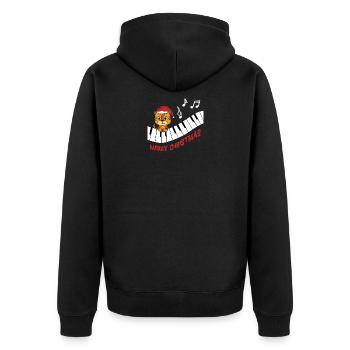 Piano Tiger Piano I Animals | Christmas - Unisex Premium Organic Zip Hoodie - black - Back - Nico (187cm)