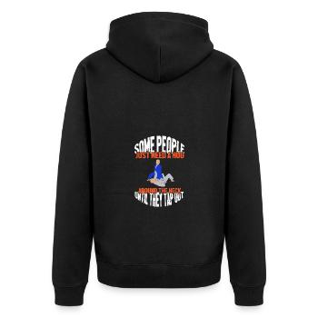 Jiu Jitsu Autodéfense - Veste à capuche bio Premium Unisexe - noir - Dos - Nico (187cm)