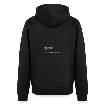 Avis clients Note Femme drôle 5 sur 5 - Veste à capuche bio Premium Unisexe - noir - Dos - Nico (187cm)