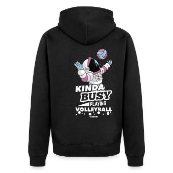 Volley-ball - Veste à capuche bio Premium Unisexe - noir - Dos - Nico (187cm)
