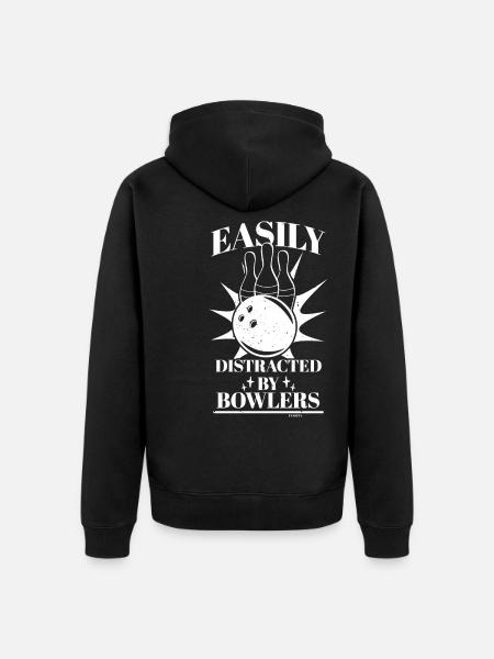 Bowling Player Bowler Gift - Unisex Premium Organic Zip Hoodie - black