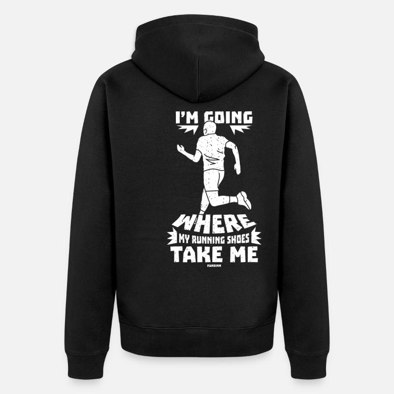 Courir - Veste à capuche bio Premium Unisexe - noir