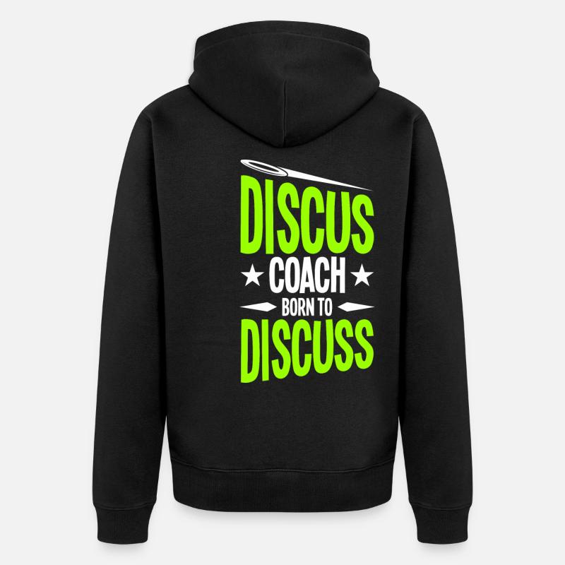 Diskuswurf Diskuswerfer Leichtathletik Diskus - Unisex Premium Bio Zip Hoodie - Schwarz