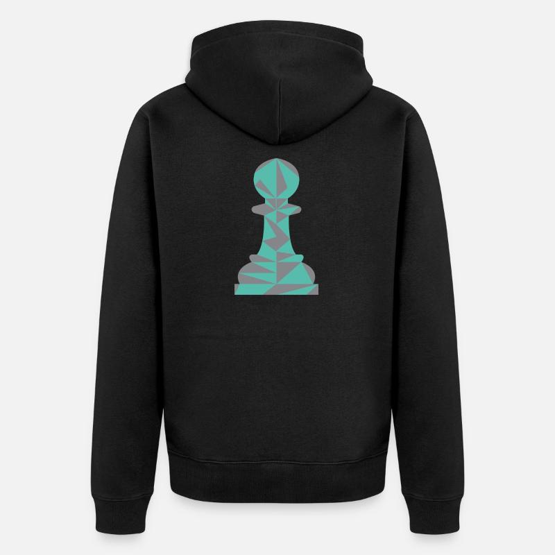 SCHACH BAUER/POLYGON - Unisex Premium Bio Zip Hoodie - Schwarz