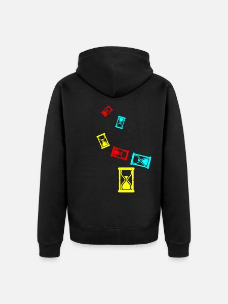 Hourglass icon - Unisex Premium Organic Zip Hoodie - black