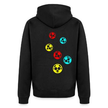 Soccer soccer - Unisex Premium Organic Zip Hoodie - black - Back - Nico (187cm)