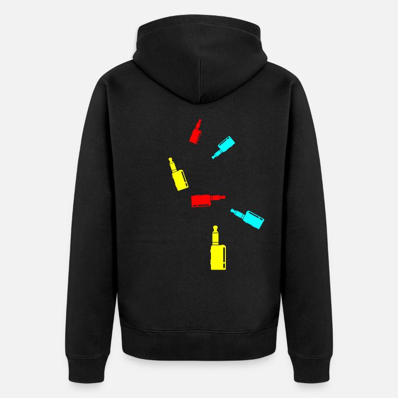E-Zigarette Silhouette - Unisex Premium Bio Zip Hoodie - Schwarz