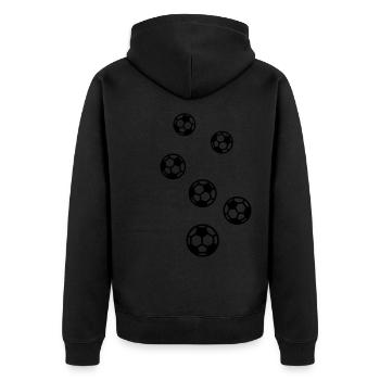 Soccer soccer - Unisex Premium Organic Zip Hoodie - black - Back - Nico (187cm)
