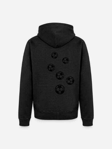 Fotball - Premium økologisk unisex-hettejakke - svart