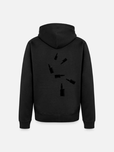 E-Cigarette Silhouette - Unisex Premium Organic Zip Hoodie - black