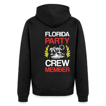 Équipe de fête en Floride - Veste à capuche bio Premium Unisexe - noir - Dos - Nico (187cm)