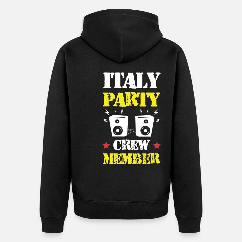 Italie Party Crew - Veste à capuche bio Premium Unisexe - noir