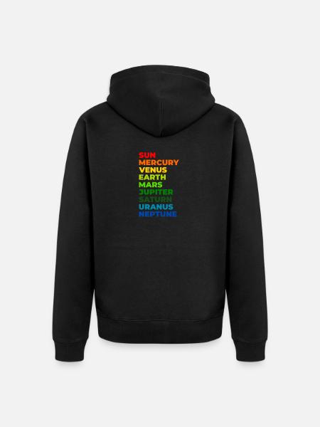 Solar system - Unisex Premium Organic Zip Hoodie - black