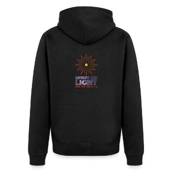 Speed of light - Unisex Premium Organic Zip Hoodie - black - Back - Nico (187cm)