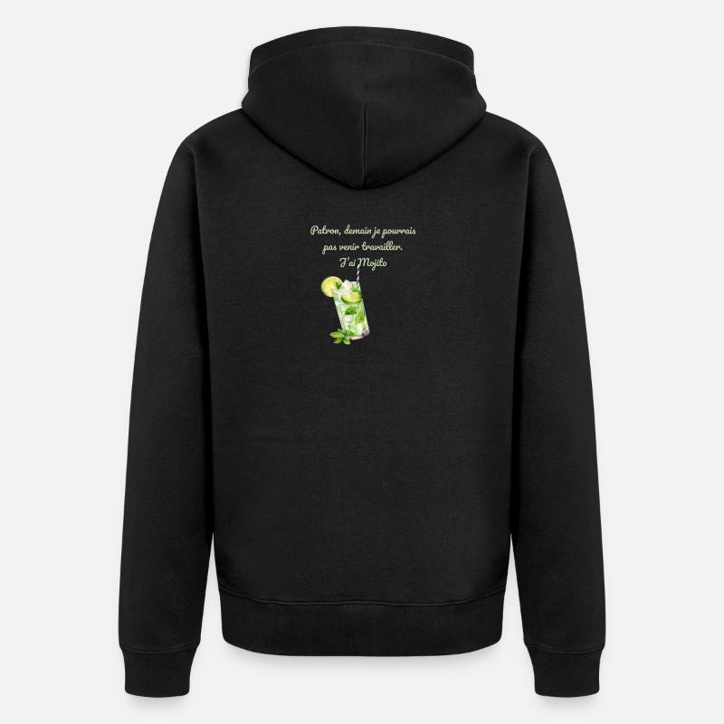 Demain Bureau Mojito - Veste à capuche bio Premium Unisexe - noir