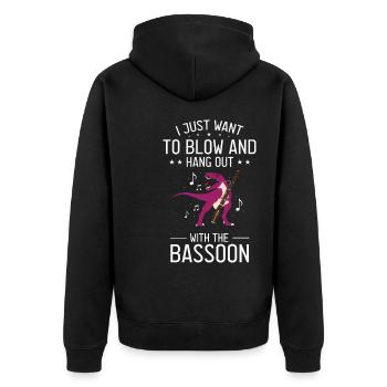Conception bassoniste pour orchestre à vent - Veste à capuche bio Premium Unisexe - noir - Dos - Nico (187cm)
