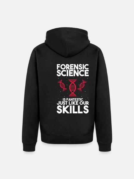Gerichtsmediziner und Forensischer Analyst - Unisex Premium Bio Zip Hoodie - Schwarz