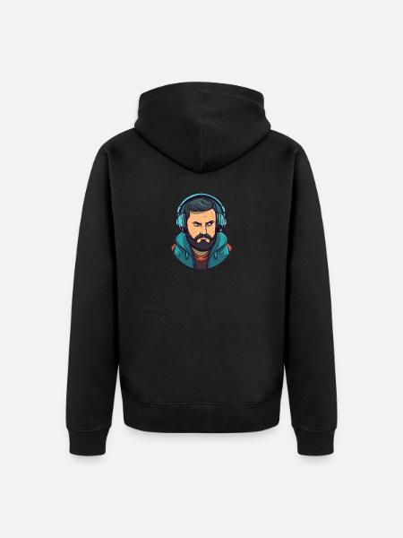Mr Dj Nice Looking - Unisex Premium Bio Zip Hoodie - Schwarz