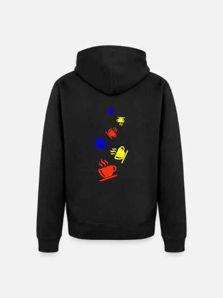 Coffee cup - Unisex Premium Organic Zip Hoodie - black