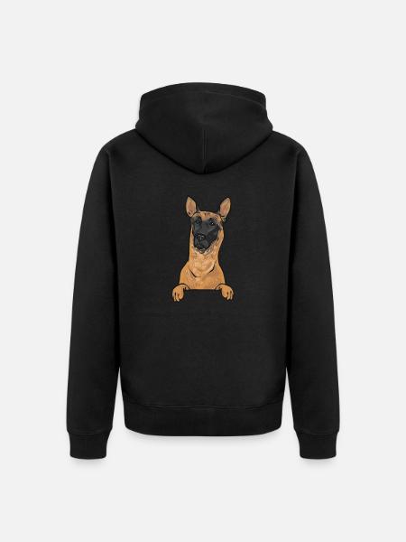 Mechelse herder Belgische Herder Mechelaar Hond - Uniseks Premium bio ziphoodie - zwart