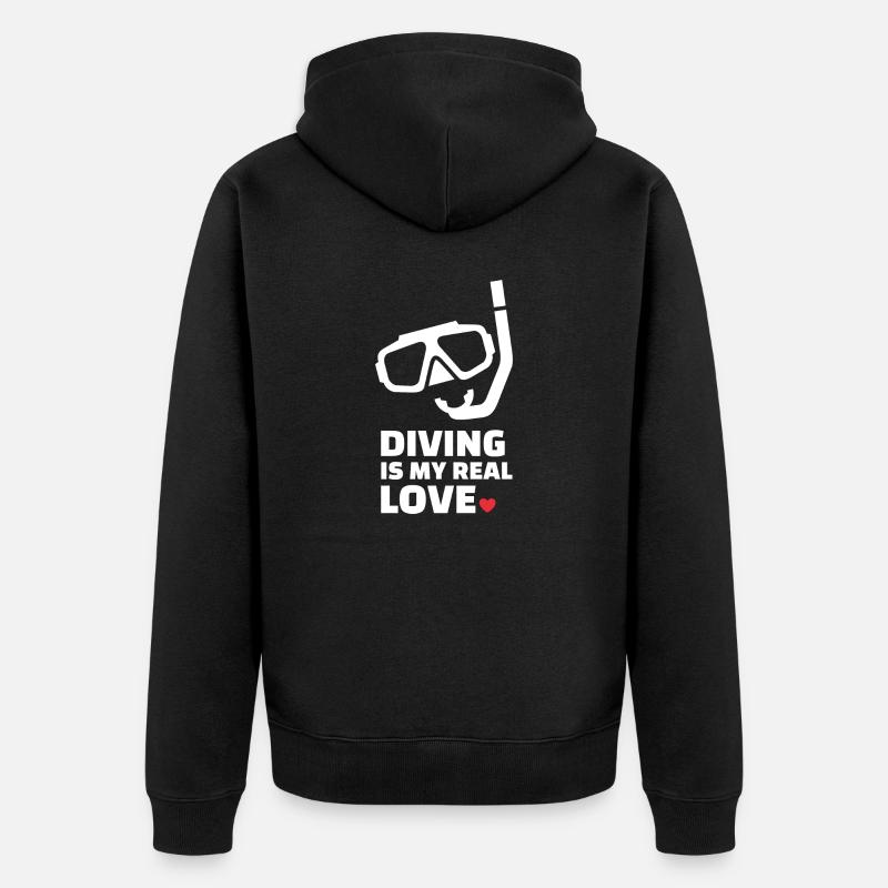 J’adore plonger - Veste à capuche bio Premium Unisexe - noir