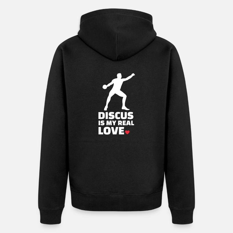 Disque - Veste à capuche bio Premium Unisexe - noir