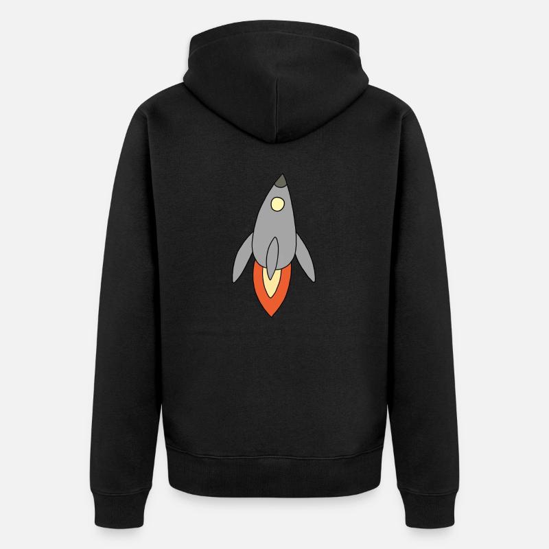 Fusée - Veste à capuche bio Premium Unisexe - noir