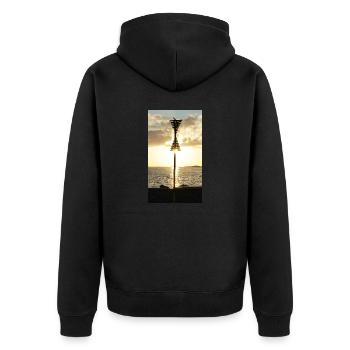 océan - Veste à capuche bio Premium Unisexe - noir - Dos - Nico (187cm)