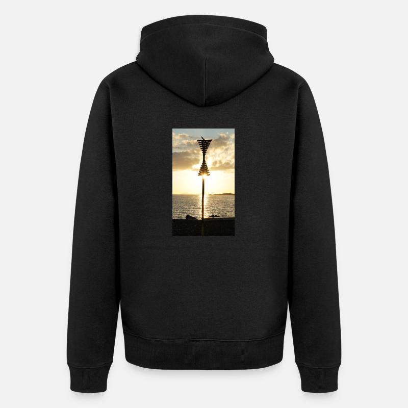 océan - Veste à capuche bio Premium Unisexe - noir