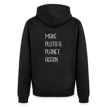 blague de voyage de l’espace croire blagues vaisseau spatial - Veste à capuche bio Premium Unisexe - noir - Dos - Nico (187cm)