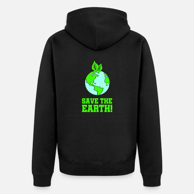 Sauvez la Terre - Veste à capuche bio Premium Unisexe - noir