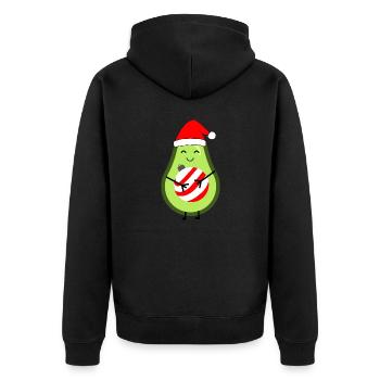 Avocat affectueux avec sphère de Noël - Veste à capuche bio Premium Unisexe - noir - Dos - Nico (187cm)