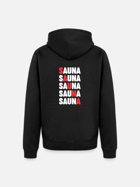 Wellness Sauna-goers Sauna sauna sauna - Unisex Premium Organic Zip Hoodie - black