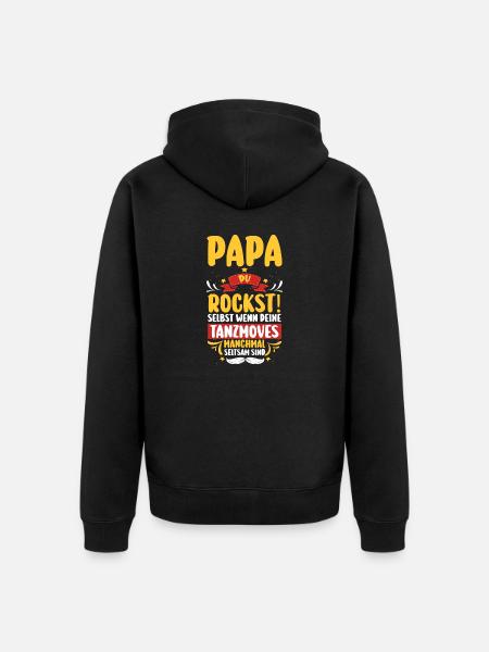 Dad Father's Day Dad - Unisex Premium Organic Zip Hoodie - black