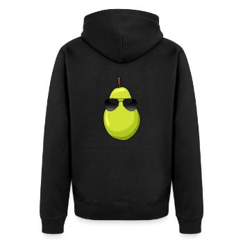 Pear Pear Tree Fruit Vitamins Cool Pear - Unisex Premium Organic Zip Hoodie - black - Back - Nico (187cm)