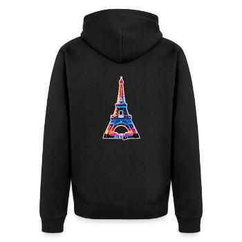 Eiffel tower #11 - Veste à capuche bio Premium Unisexe - noir - Dos - Nico (187cm)