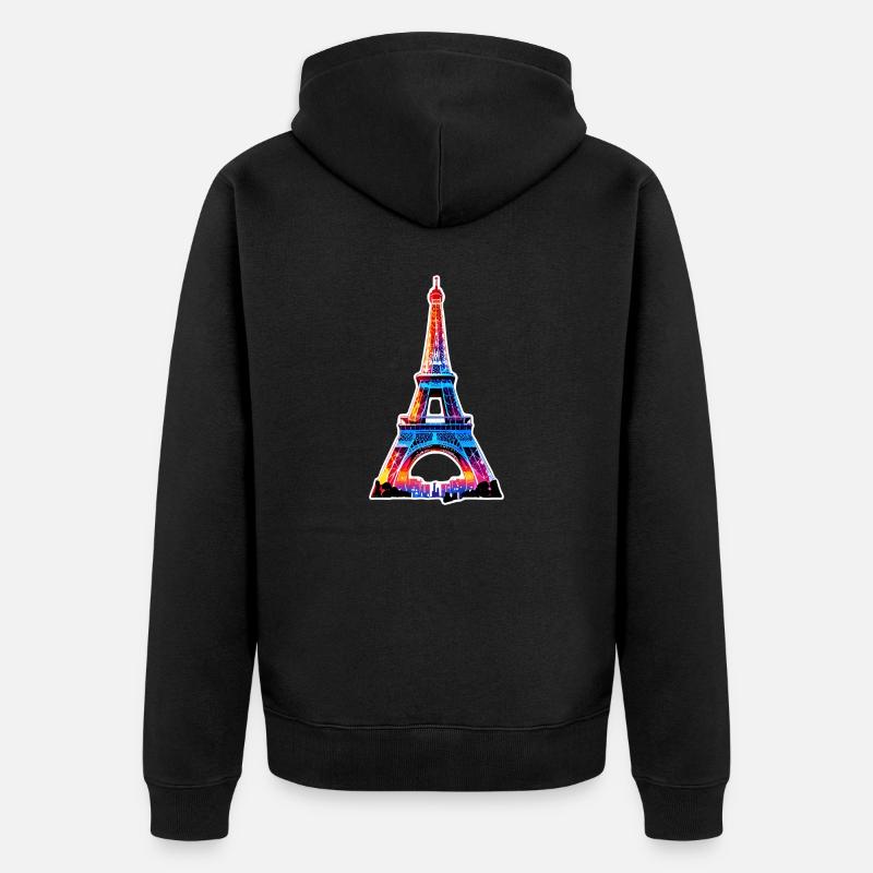 Eiffel tower #11 - Veste à capuche bio Premium Unisexe - noir